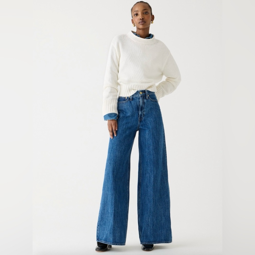 J.CREW High-rise superwide-leg jean in Laura wash 26
